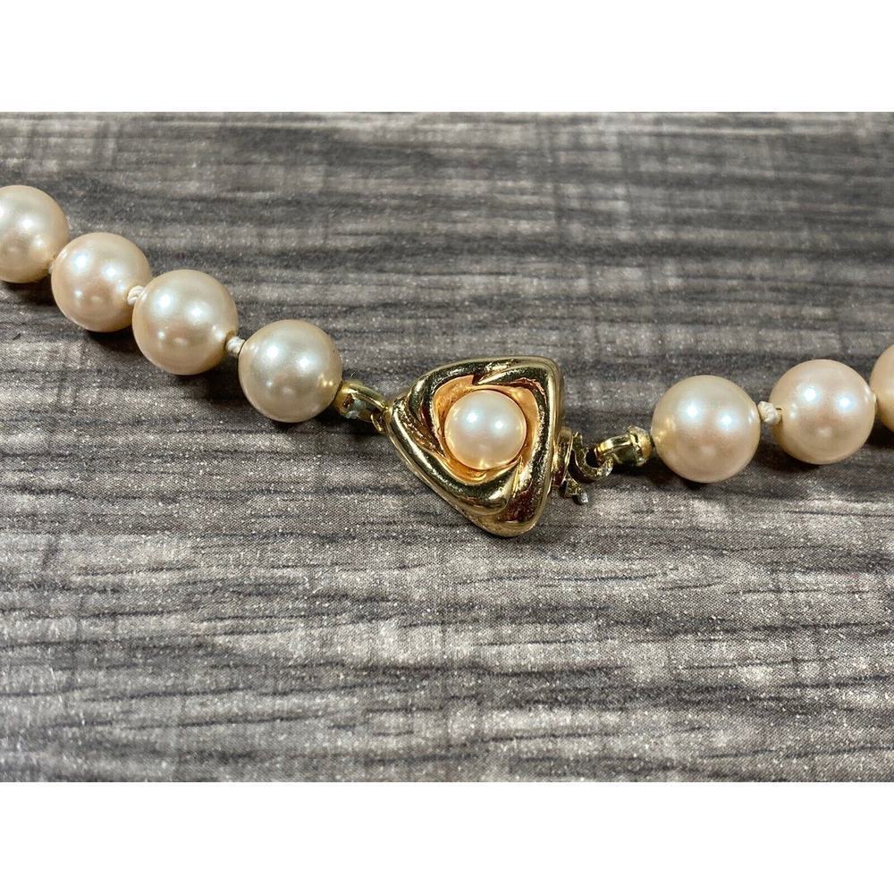 Vintage LCI Liz Claiborne Pearl Beaded Necklace Signed 37” Long - Picture 6 of 9